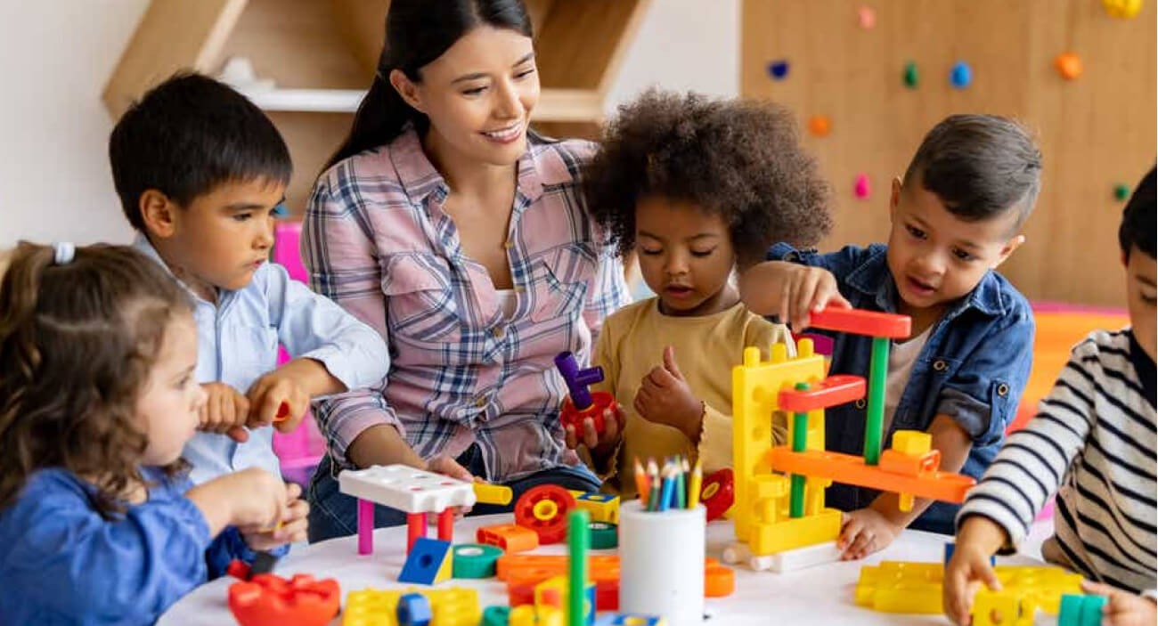 Children learning and playing at Falls Church-McLean Children's Center in Falls Church VA